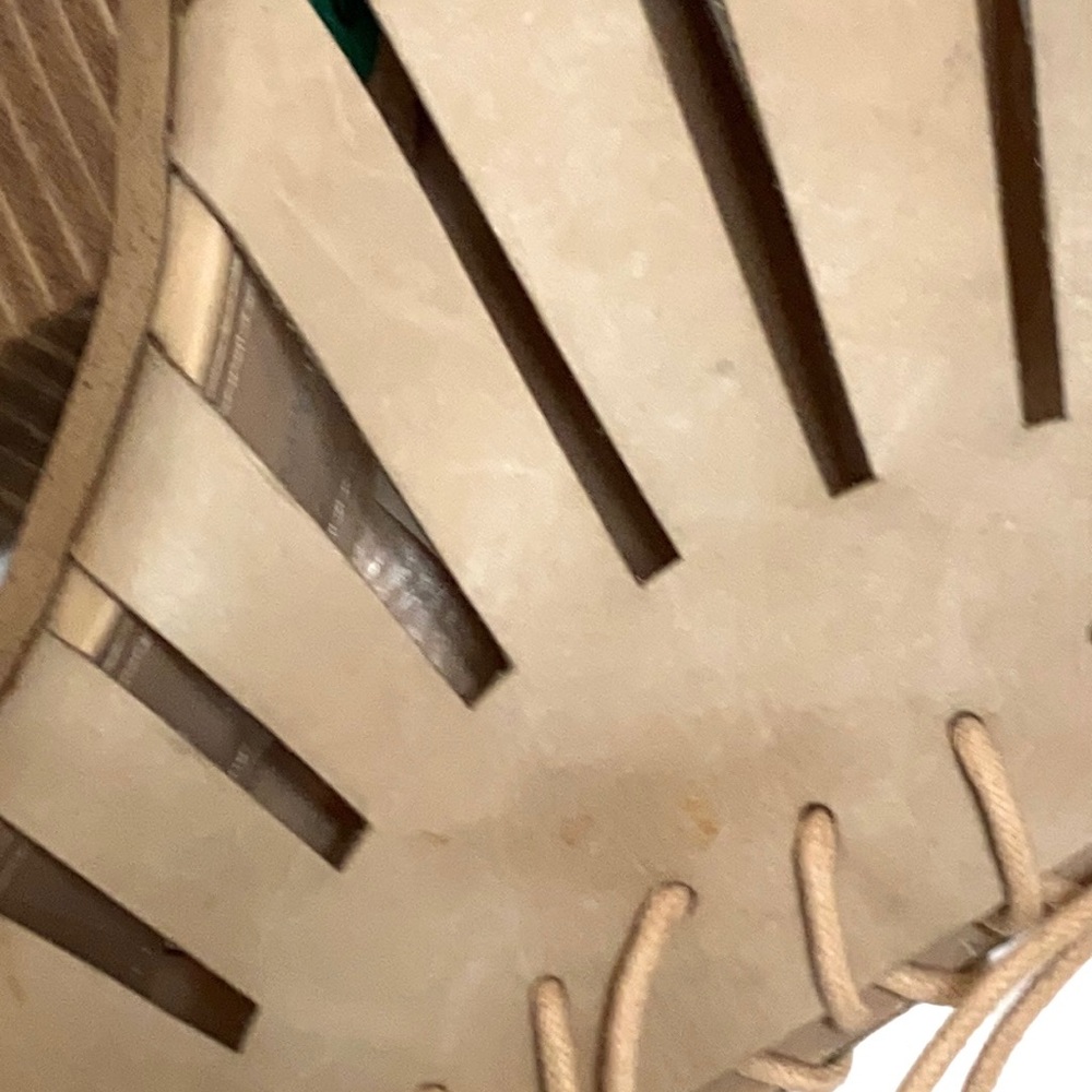 Tan Faux Leather Caged Lace-Up Booties 8 - Picture 5 of 12